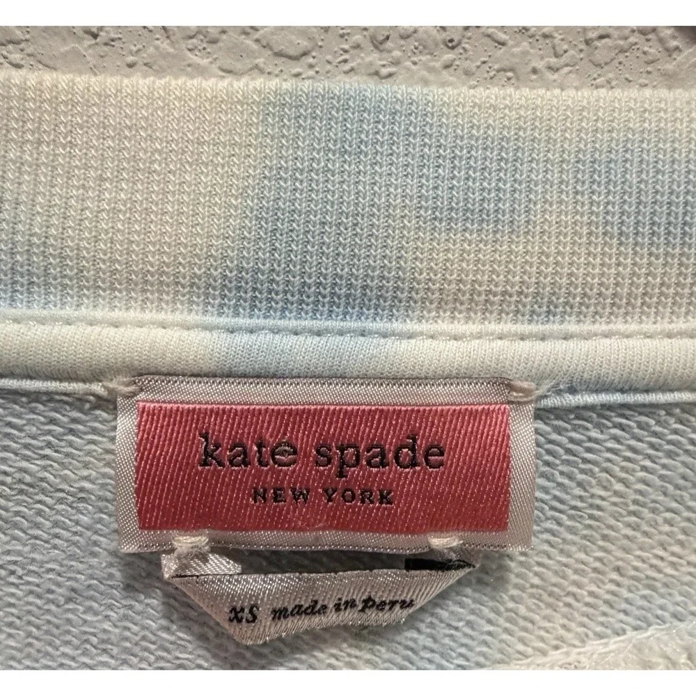 Kate Spade 100% Cotton Tie Dye Lightweight Crewneck  Sweatshirt Pullover Size XS